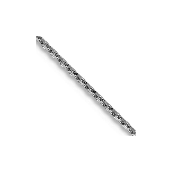 14k White Gold .85 mm Sparkle-Cut Cable Chain Necklace 22 Inch Chain Necklace for Women and Men