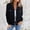 Black, variant on Women's Casual Denim Patchwork Jacket Fashion Coat Army Green L