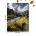 thumbnail image 3 of Qisvanset Floral Pattern Cat Canvas Print 12x16 Inch Study Room Art, 3 of 8