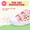 thumbnail image 4 of FUNCOO PLUS Kids Light Up Sneakers Toddler Girls Canvas Shoes, Little Pink Strawberry, Size 9, 4 of 7