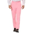 thumbnail image 1 of INSPIRE CHIC Pantalon Chino à devant Plat pour Homme, Coupe Droite Décontractée, Extensible et Confortable 34 Rose, 1 of 8
