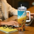 thumbnail image 6 of KLL Clear Sky Sunflower Print 40oz Stainless Steel Insulated Car Cup Coffee Mug with Spillproof Lid - Keep Your Drink Hot or Cold on the Go, 6 of 8