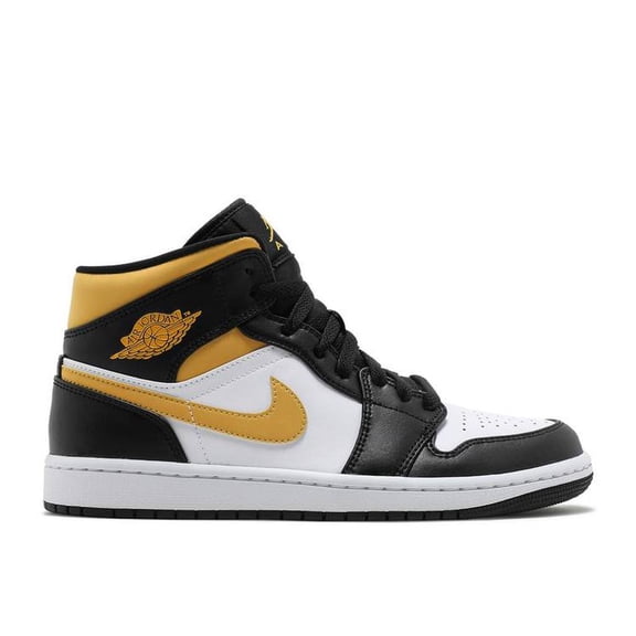 AIR JORDAN 1 MID 'BLACK UNIVERSITY GOLD' - 554724-177