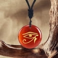 thumbnail image 3 of Collar de Ojo de Horus Yuyangstore con Colgante Redondo Rojo, 3 of 5