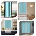 thumbnail image 7 of Teal Striped Window Privacy Film, Simple Art Vertical Stripe Farmhouse Static Cling UV Sun Blocking Heat Control Window Tint Day and Night, Non-Adhesive One Way Windows Privacy Cover 17.7''x78.7'', 7 of 7