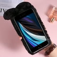thumbnail image 3 of CIMAXIC Black Adorable Plush Rabbit Design Phone Case Rhinestone Frame Phone Shell Fashion Shockproof Cover Compatible with Apple iPhone SE 2020,5.51"X2.72"X0.39", 3 of 4