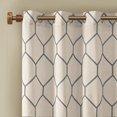 thumbnail image 3 of Brooklyn Metallic Geo Panneau Embroidered Window Gris 50x63", 3 of 4