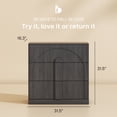 thumbnail image 2 of BELLEZE Sideboard Cabinet with 3 Drawers, Modern Wood Buffet Cabinet with Arc Design, Large Fluted Sideboard with Storage for Dining Room Living Room Entryway, Ebony, 2 of 7
