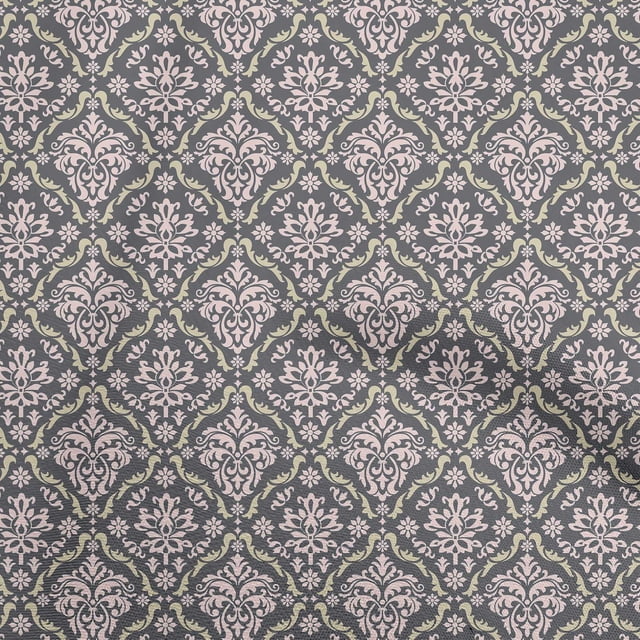 oneOone Polyester Spandex Gray Fabric Block Dress Material Fabric Print Fabric By The Yard 56 Inch Wide