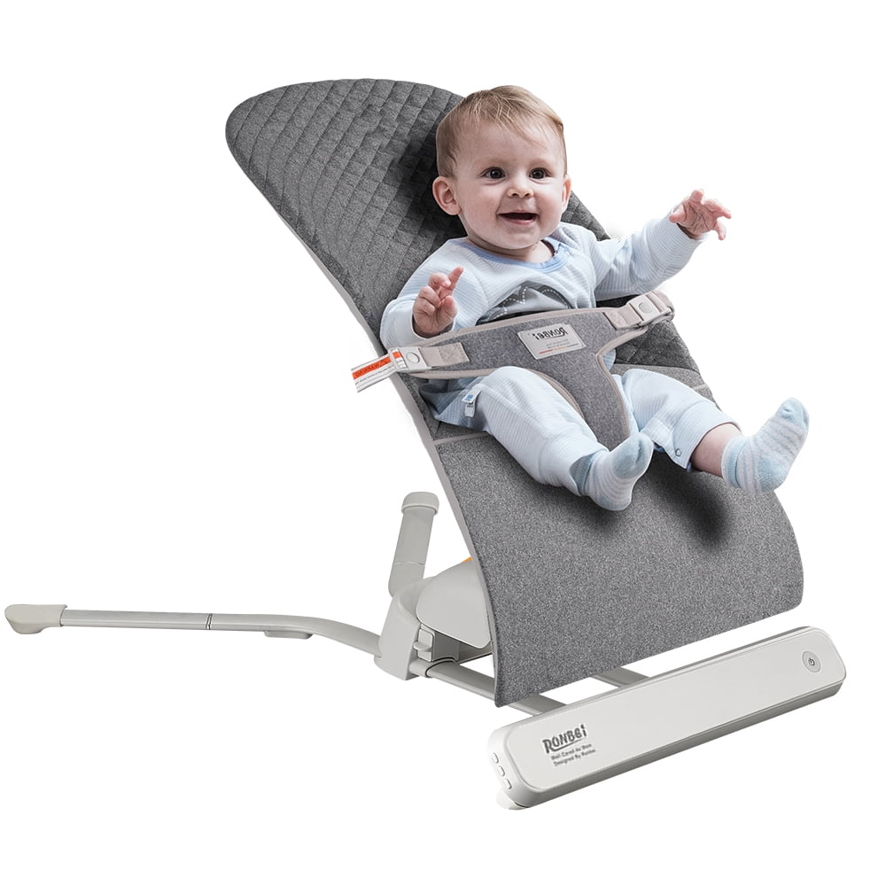 Baby Bouncer Swing,RONBEI Infant Swing and Bouncer,Portable Automatic Swing Bouncer for Baby-2 Swing Speed,8 Sounds,Motion Timing Monitoring 