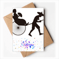 thumbnail image 1 of China Jinrikisha Culture Outline Pattern Welcome Back Greeting Cards Envelopes Blank, 1 of 3
