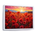 thumbnail image 2 of Designart "Serenading Red Crimson Blooms" Flower Floater Framed Canvas Art Print, 2 of 5