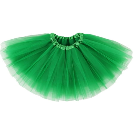 Red Classic Guitar - Girl's Classic Elastic, Tulle Tutu Skirt Pettiskirt, Sante Green