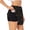 Black, variant on Colorful Game Controller Print Women's Sports Shorts with Drawstring Elastic Waistband for Running, Yoga, Fitness-Medium