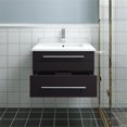 thumbnail image 7 of Fresca Fcb6124-Uns-U Lucera 24" Wall Mounted Single Basin Vanity Set - Brown, 7 of 7