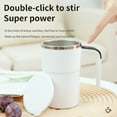 thumbnail image 5 of Automatic Coffee Cup Stainless Steel Self Stirring Mug with Lid Auto Stir Heating LED Temperature Display-white, 5 of 27