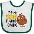 thumbnail image 3 of Inktastic It's My 2nd Thanksgiving Cute Turkey Boys or Girls Baby Bib, 3 of 4
