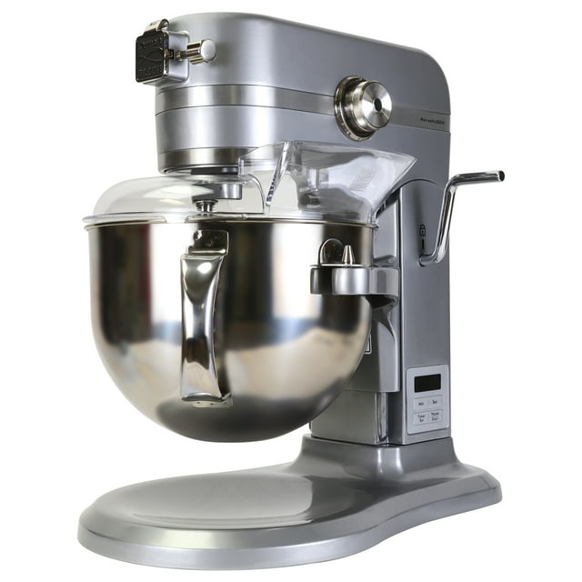 Kenmore Elite Batteur sur Socle Robuste de 6 Qt à Bol Relevable, 600 Watts avec Bols en Acier Inoxydable - Gris