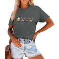 thumbnail image 2 of Trendfront Womens Highland Cow Graphic T Shirt Crewneck Short Sleeve Cute Farm Animal Print Casual Everyday Tee Tops, 2 of 5
