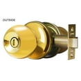 thumbnail image 3 of Constructor Chronos Privacy Door Knob Handle Lock Set for Bedroom and Bathroom Polished Brass Finish, 3 of 3