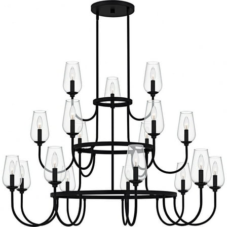 VSC5048MBK Quoizel Lighting Viscount - 18 Light Chandelier-34.75 Inch Tall and 48 Inch Wide
