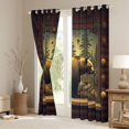 thumbnail image 3 of Homewish Safari Bear Black Out Curtains,Country Farmhouse Cabin Curtains Pack of 2 (42x63 Each),Brown Pine Cone Bedroom Curtains For Boys,Super Cozy Room Decor, 3 of 6