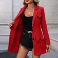 thumbnail image 5 of FDGIU Women's Notched Lapel Multi Pocket Trench Coat, Long Sleeve Two Button Mid Length Casual Cargo Jacket with Flap Pockets for 2026 Spring Fall Daily Travel Layering, 5 of 6