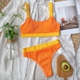 thumbnail image 4 of Womens swimsuits clearance,Women Patchwork Bikini Set Push-Up Pad Swimwear Swimsuit Beachwear Orange M(M), 4 of 6