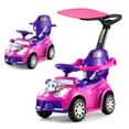 thumbnail image 1 of Costway 3-in-1 Sliding Walker w/ Adjustable Canopy Horn Music & Light for Boys & Girls Pink, 1 of 10