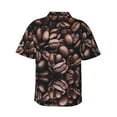 thumbnail image 3 of Haiem Coffee Bean Printed Hawaiian Shirt for Men - Men’s Casual Beach Summer Shirts - Stretch Fabric with Modern Fit-Small, 3 of 9