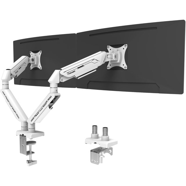 Bras de Moniteur Support de Moniteur à Ressort à Gaz pour Écrans jusqu'à Lb Support de Moniteur Réglable avec Pince à Pression et Base à Oeillets Support Ergonomique pour Moniteur d'Ordinateur (Bras Simple)