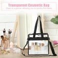 thumbnail image 6 of Unique Bargains Clear Toiletry Bag Waterproof Transparent Tote Bag for Women Zipper Makeup Pouch Black, 6 of 7