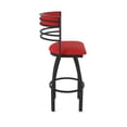 thumbnail image 4 of 860 Hunter 30" Swivel Bar Stool with Black Wrinkle Finish and Canter Red Seat and Back, 4 of 5