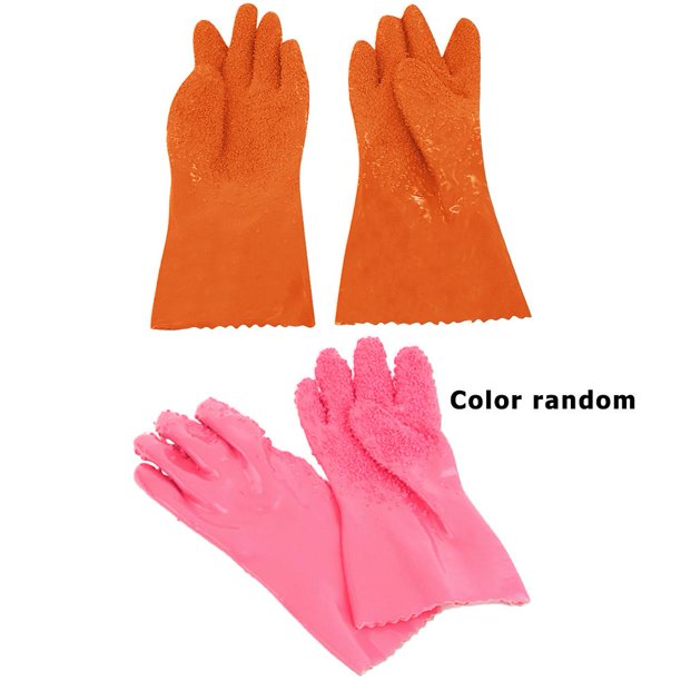 Cubierta De Mano Antipolvo Para El Hogar Guante de limpieza de báscula de pescado de patata pelada, herramienta antideslizante para frotar verduras de cocina Ndcxsfigh Libre de BPA