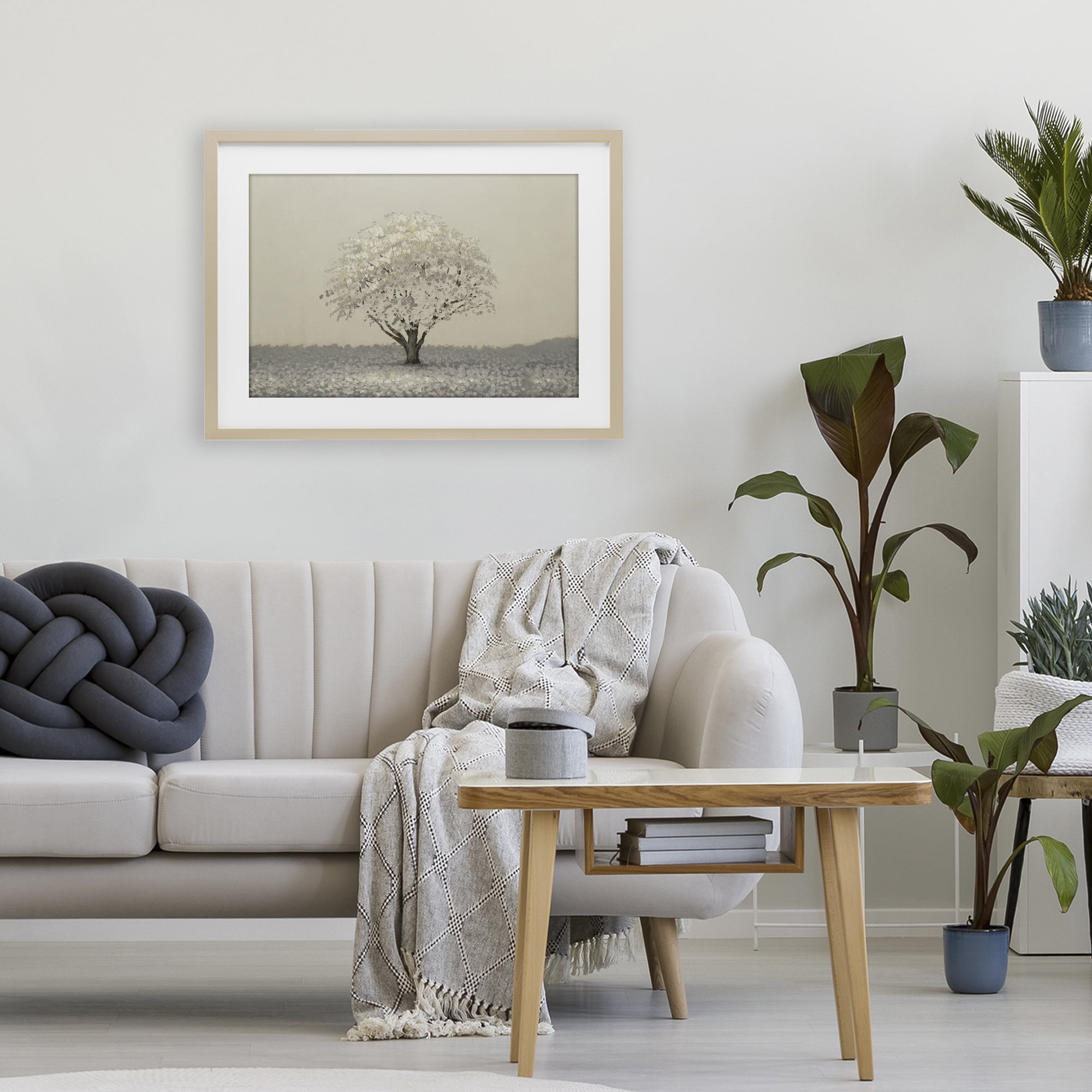 Stupell Industries Neutral Radiance Tree Birch Framed Print Under Glass, design by Michael Marcon