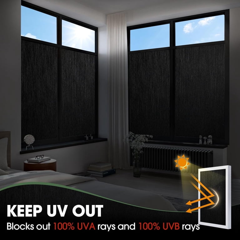 Blackout Window Film, 19.7 x 78.7 Inches, Black photo 7
