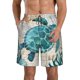 thumbnail image 1 of Balery Watercolor Sea Turtle Traje de Baño Estilo Hawaiano para Hombre, Shorts de Secado Rápido con Bolsillos-X-Large, 1 of 6