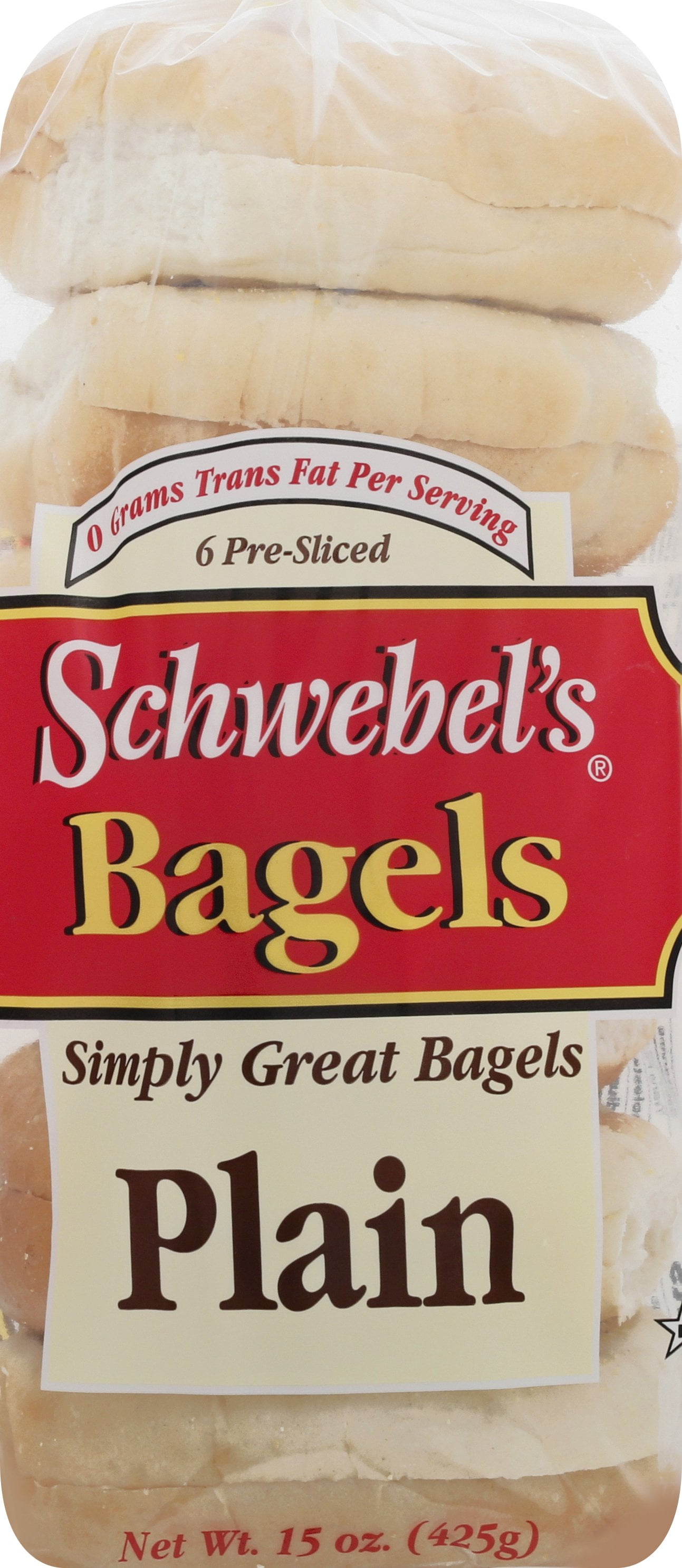 Schwebels Plain Bagels, 6 ct, 15 oz