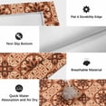 thumbnail image 5 of Orange Brown Flowers Outdoor Rug 3x5 Ft, Non Slip Washable Area Rug, Farmhouse Retro Abstract Floral Patio Rugs Carpet Runner, Large Floor Mat for Indoor/Outdoor Deck Porch Camping, 5 of 8