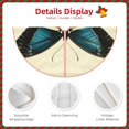 thumbnail image 4 of Kdxio Blue Black Butterfly Art Print Christmas Tree Skirt Christmas Xmas Tree Skirts Mat for New Year Holiday Christmas Party Decorations-30", 4 of 7