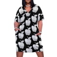 thumbnail image 2 of Vestido de bolsillo suelto plateado ropa de mujer, 2 of 7