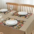 thumbnail image 3 of Pioneer Flower Floral Print Pattern Summer Placemats Table Placemats Set Of 4-Linen Kitchen Washable Placemats Table Mats 12x18 Inch Non-Slip Heat Resistant, 3 of 6