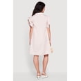 thumbnail image 3 of Women's Pinstripe Tiered Ruffle Sleeve Shirt Dress, 3 of 3