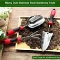 thumbnail image 5 of Apuakthei Juego de herramientas de jardinería de 3 piezas Juego de herramientas manuales de aleación de aluminio Kit de jardinería con mango ergonómico antideslizante, 5 of 5