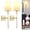 golden+square, variant on Battery Operated Wall Sconces Set of 2, 15 RGB Color Fabric Shade Wall Light with Remote Control And Dimmable USB Rechargeable Light Bulb, Indoor Wall Lamp for Bedroom Living Room