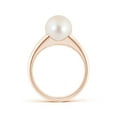 thumbnail image 3 of ANGARA Solitaire Freshwater Cultured Pearl Dome Ring in 14K Rose Gold for Women | June Birthstone, Birthday, Anniversary, Jewelry Gift for Women | Pearl Ring, 3 of 9
