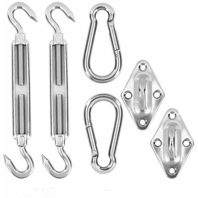 Accesorios de acero inoxidable Kit de instalación de vela de paraguas, 6 piezas - 6 piezas Kuyhfg Sin marca