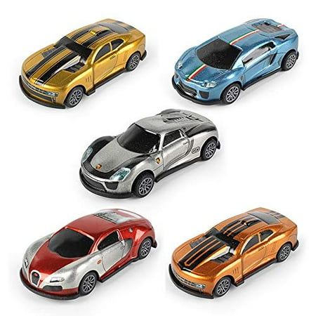 5 Pack Die-cast Cars Toys,Scale Roadster Diecast Car,1:64 Scale Carbon ...