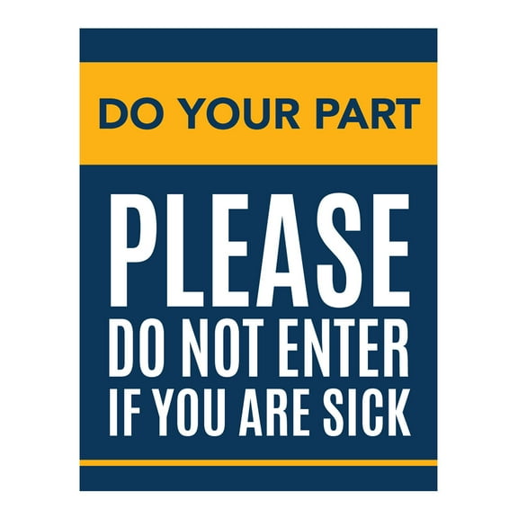 Koyal Wholesale Do Not Enter If Sick Do Your Part, Please Do Not Enter If You Are Sick Business Signs, 10-Pk