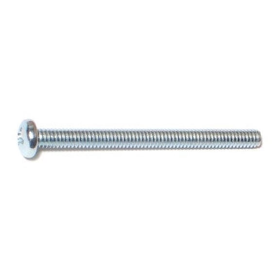 #8-32 x 2" Zinc Plated Steel Coarse Thread Phillips Pan Head Machine Screws MSCPS-157